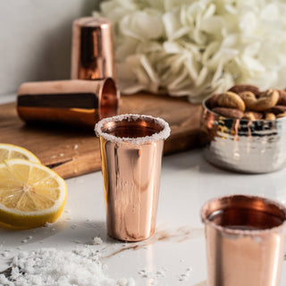 Set Of Six Handcrafted Copper Shot Glasses - Alfiq's Store