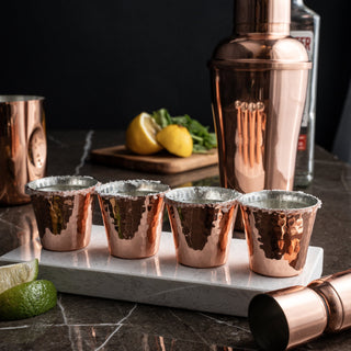 Set Of Six Handcrafted Copper Shot Glasses - Alfiq's Store