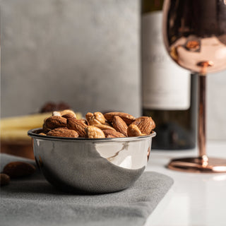 Solid Copper Snack Bowl – Chrome - Plated Finish - Alfiq's Store