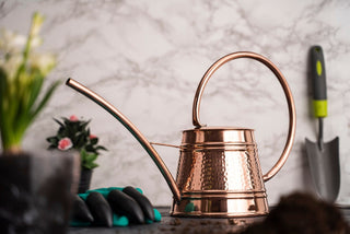 Solid Pure Copper Watering Can for Garden | Handmade Copper Planter Vessel 2000ml | Long Spout Model - Alfiq's Store