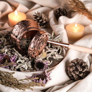 Zen Handcrafted Hammered Copper Incense Burner, Color Solid Copper - Alfiq's Store