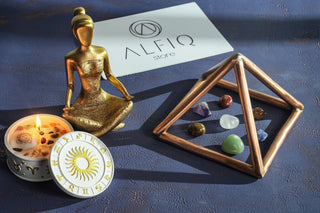 Copper Meditation Pyramide | Solid Copper Chackra Opener Pyramide | Handmade Copper Energy Cleaning Set - Alfiq's Store