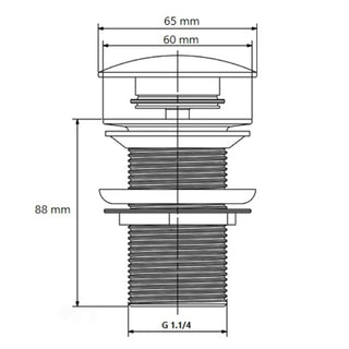 Copper Push Up Drain Stainless Steel Copper Push Up Button for Sinks - Alfiq's Store