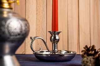 Handcrafted Copper Oil Lamp and Candle Set of 2 | Handmade Solid Copper Lantern - Alfiq's Store