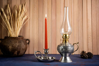 Handcrafted Copper Oil Lamp and Candle Set of 2 | Handmade Solid Copper Lantern - Alfiq's Store