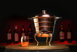 Handmade Copper Beverage Dispenser with Mug Set – 100% Solid Copper, 5L Vessel - Alfiq's Store