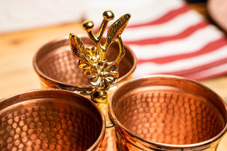 Handmade Copper Cutlery Holder | Handmade Copper Dinner Table Organizer Decor - Alfiq's Store