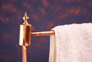 Handmade Copper Towel Holder Bar – Vintage Farmhouse Bathroom & Kitchen Decor - Alfiq's Store