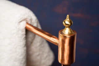 Handmade Copper Towel Holder Bar – Vintage Farmhouse Bathroom & Kitchen Decor - Alfiq's Store