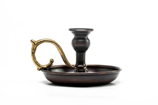 Handmade Dark Copper Candle Stick Holder | Vintage Copper Housewarming Gifts - Alfiq's Store