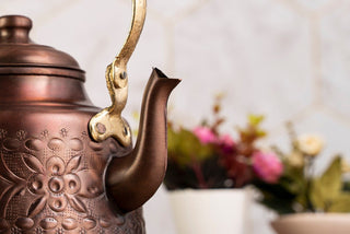 Handmade Engraved Dark Solid Copper Teapot – 1.6 Quart Stovetop Kettle - Alfiq's Store