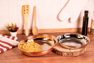 Nickel Colander 12" | Handmade Copper Kitchen Utensil - Alfiq's Store