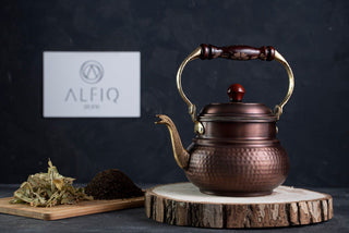Patina Dark Solid Copper Teapot Stovetop, 1.6 Quarts (1.5 Liter)| 100% Copper Kettle Kitchen Utensil Dark Patina Finish - Alfiq's Store