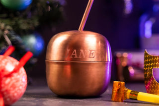 Personalized Copper Mug Set Engraved| Copper Bridesmaid Glass Wedding Anniversary Gift 350 ml - Alfiq's Store