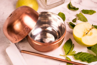 Personalized Copper Mug Set Engraved| Copper Bridesmaid Glass Wedding Anniversary Gift 350 ml - Alfiq's Store