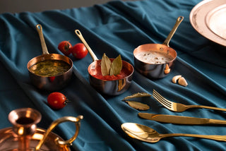 Set of 3 Solid Copper Melting and Serving Pot (3 x 150 ml) | Handmade Hammered 100% Solid Copper Pots Set by ALFIQ - Alfiq's Store