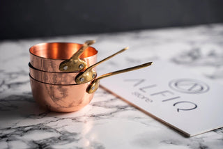 Set of 3 Solid Copper Melting and Serving Pot (3 x 150 ml) | Handmade Hammered 100% Solid Copper Pots Set by ALFIQ - Alfiq's Store