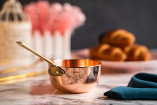 Set of 3 Solid Copper Melting and Serving Pot (3 x 150 ml) | Handmade Hammered 100% Solid Copper Pots Set by ALFIQ - Alfiq's Store