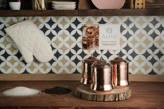 Set of 3 Solid Pure Copper Canister Set with Lid | 100% Copper Kitchen Storage Box | Copper Spice Jar Container - Alfiq's Store