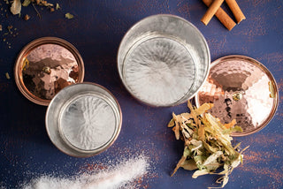 Set of 4 Solid Copper Canister Set with Lid | 100% Copper Kitchen Storage Box| Copper Spice Jar Container (2 x 750 ml & 2 x 450 ml) - Alfiq's Store