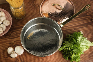 Solid Copper Saucepan with Lid | Handmade Copper Pan Cooking Pot | Handled Turkish Copper Kitchen Utensil Sets - Alfiq's Store