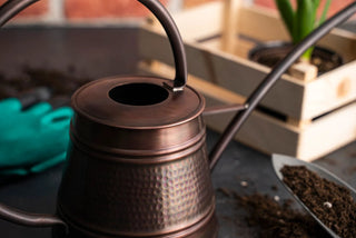 Solid Copper Watering Can for Garden | Handmade Copper Planter Vessel 2000ml | Long Spout Model - Alfiq's Store
