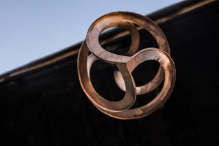 Solid Copper Wind Spinner with Hanger | Copper Garden Decor | Handmade Infinity Symbol Sculpture| 100% Solid Copper - Alfiq's Store