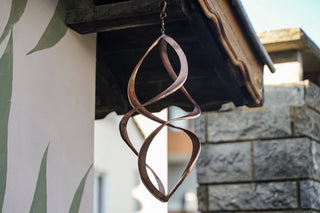 Solid Copper Wind Spinner with Hanger | Copper Garden Decor | Handmade Infinity Symbol Sculpture| 100% Solid Copper - Alfiq's Store