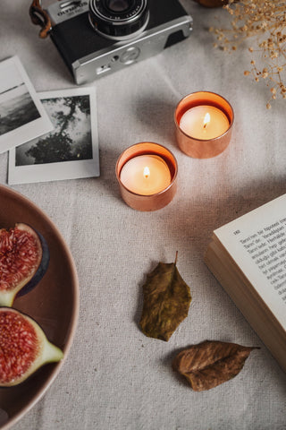 Handcrafted Copper Tealight Candle Holders – Set of 3