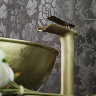 Antique Brass Tall Basin Mixer Tap, Solid Brass Faucet