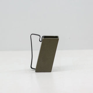 Hic Ceramics Rectangular Small Stoneware Mug with Removable Stainless Steel Handle