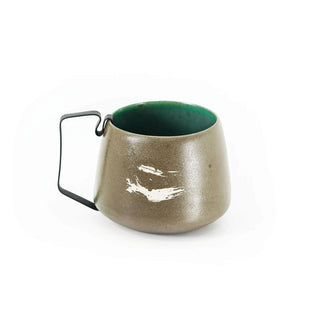 Hic Ceramics Medium Stoneware Cup with Removable Stainless Steel Handle