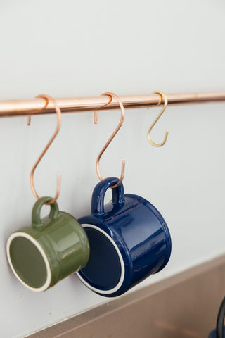 Set of Six Copper S-Hook – Elegant Hanging Organizer