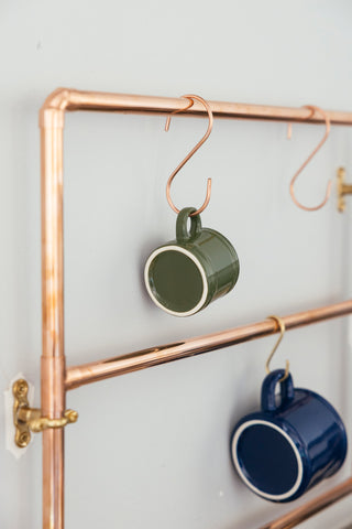 Set of Six Copper S-Hook – Elegant Hanging Organizer