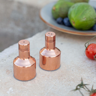 Набор медных солонок и перечниц | Кухонная утварь ручной работы из меди - Настольные аксессуары