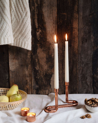 Handcrafted Copper Tealight Candle Holders – Set of 3