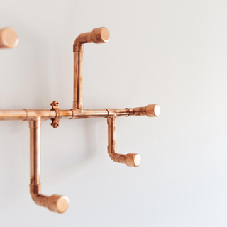 Handcrafted Copper Hat & Coat Rack - Decorative Copper Hanger 440 mm x 270 mm