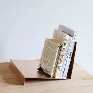 Handcrafted Copper Book & Vinyl Record Stand - Handmade Copper Home Decor