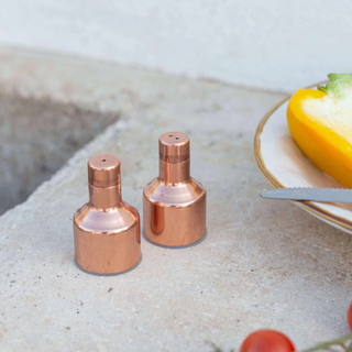 Набор медных солонок и перечниц | Кухонная утварь ручной работы из меди - Настольные аксессуары