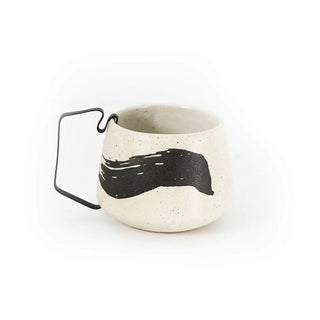 Hic Ceramics Medium Stoneware Cup with Removable Stainless Steel Handle