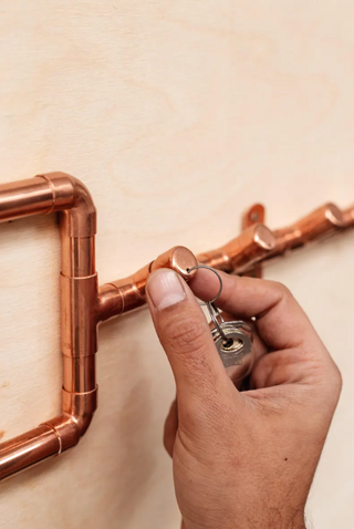 Handcrafted Solid Copper Key and Towel Hook - Elegant Dual-Purpose Copper Accessory