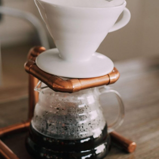 Handcrafted Copper Coffee Drip Stand - Solid Copper Pour Over Dripper Station