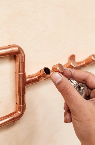 Handcrafted Solid Copper Key and Towel Hook - Elegant Dual-Purpose Copper Accessory