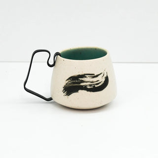 Hic Ceramics Medium Stoneware Cup with Removable Stainless Steel Handle