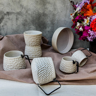 Hic Ceramics Medium Cup Recif — Handcrafted Stoneware Cup with Removable Handle