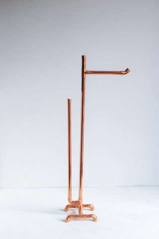Industrial Copper Toilet Paper Holder