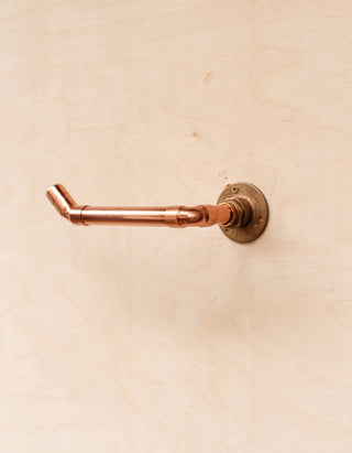 Industrial Copper Toilet Paper Holder