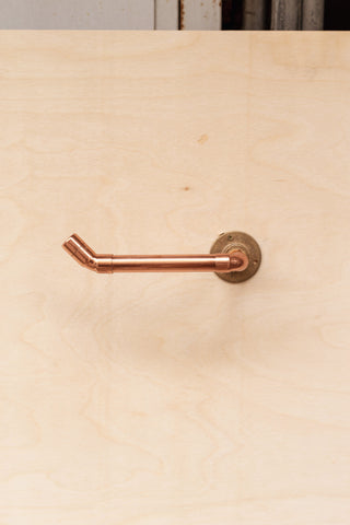 Industrial Copper Toilet Paper Holder