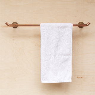 Industrial Copper Wall-Mounted Towel Rail