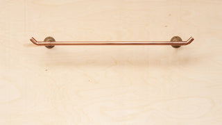 Industrial Copper Wall-Mounted Towel Rail